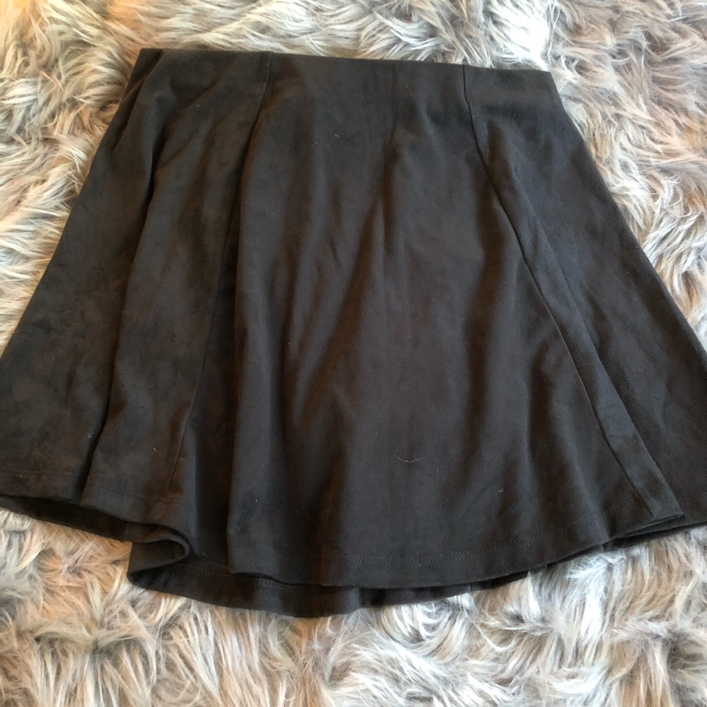 Suede skater skirt